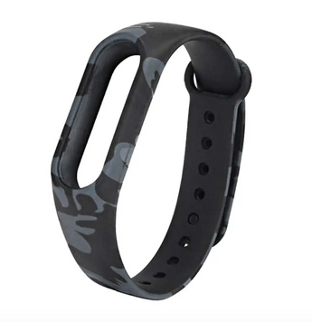 Ремінець Xiaomi Mi Band 5/6/7 Camouflage Black Gray 48054 фото