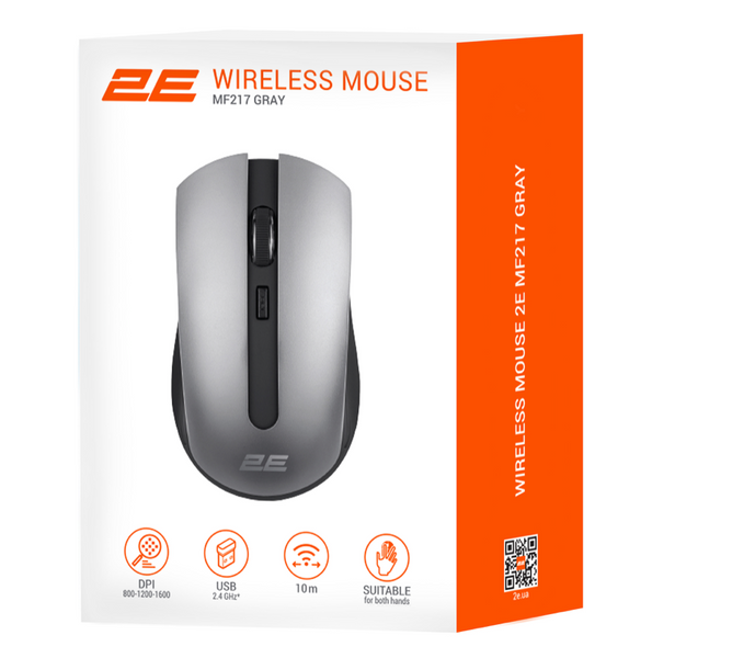 Мишка безпровiдна 2E MF217 WL Gray (2E-MF217WC) 46774 фото