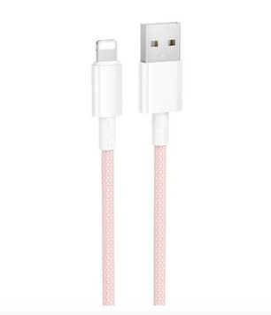 Кабель Borofone BX117 2.4A USB-Lightning 1m Pink 51089 фото