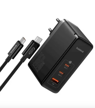 Адаптер мережевий Baseus GaN5 Pro 160W + Type-C to Type-C 1m Black 52823 фото