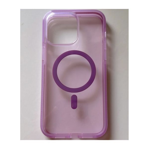 Накладка Case MagSafel для iPhone 14 Pro Max TransperentPlumPink 43345 фото