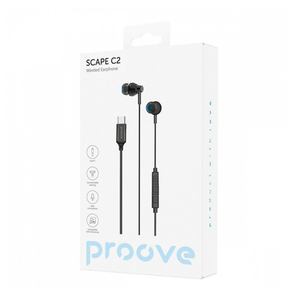 Навушники Proove Scape C2 Type-C Black 48038 фото