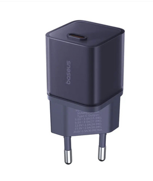 Мережевий зарядний пристрій Baseus GaN5 30W Type-C-Type-C 1m Purple 51689 фото