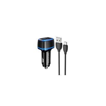 Автомобільний адаптер 2xUSB BOROFONE BZ14 Max 2.4A+ Micro Back 34493 фото