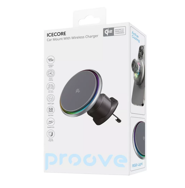 Автомобільний тримач Proove IceCore QI2 15W Gray 52978 фото
