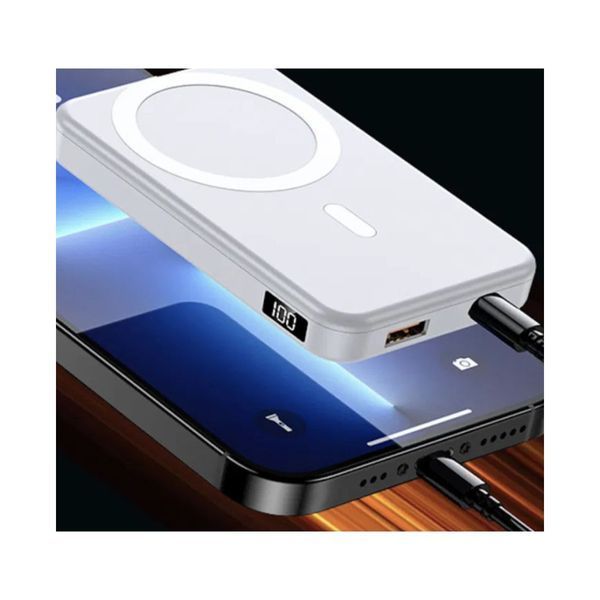Додатковий акумулятор JJT A-27 10000mAh Magnetic 22.5W White 45287 фото