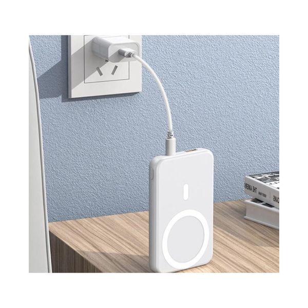 Додатковий акумулятор JJT A-27 10000mAh Magnetic 22.5W White 45287 фото