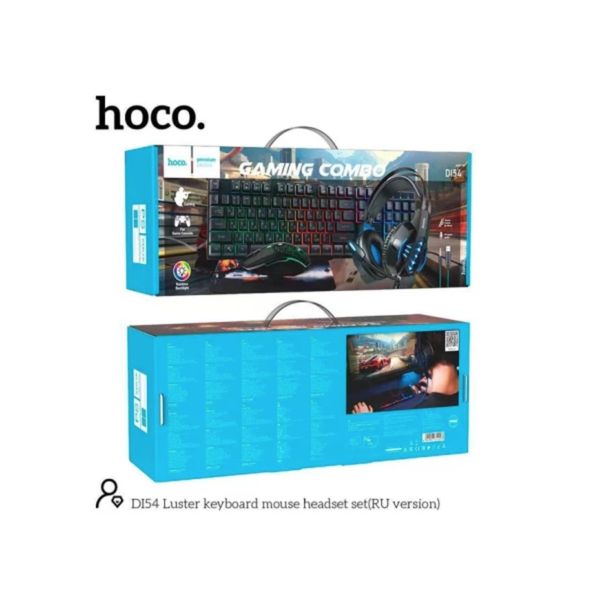 Ігровий комплект Gaming Combo 4 in 1 Hoco DI54 Клавіатура + Мишка +Навушники +Килимок 45482 фото