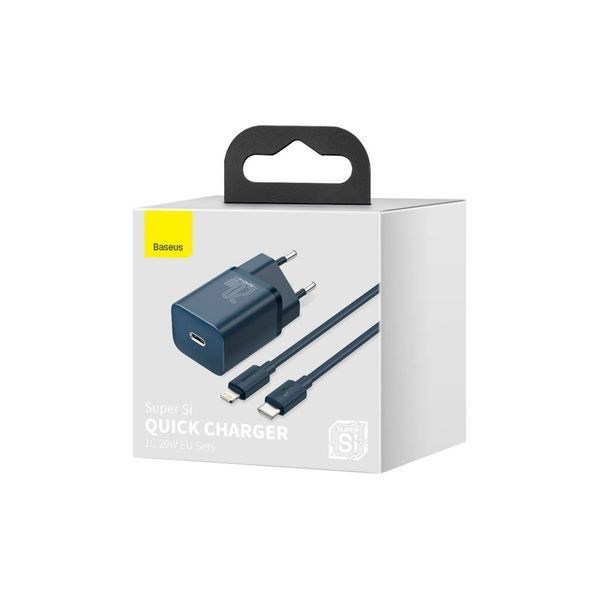 Адаптер мережевий Baseus GaN5 20W Mini Blue 40789 фото