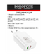 Адаптер мережевий Borafone BN10 PD65W 1USB+Type-C White 52556 фото 2