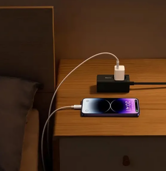 Мережевий зарядний пристрій Baseus GaN5 Fast Charger 30W Cable Type-C to Type-C 100W 1m White 48392 фото
