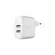 Адаптер мережевий Belkin Home Charger (24W) DUAL USB 2.4A White 39531 фото 1