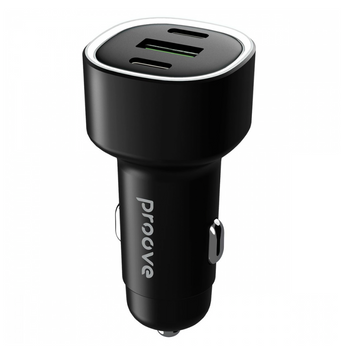 Автомобільний адаптер Proove Flash 60W 2Type-C + USB Black 48900 фото