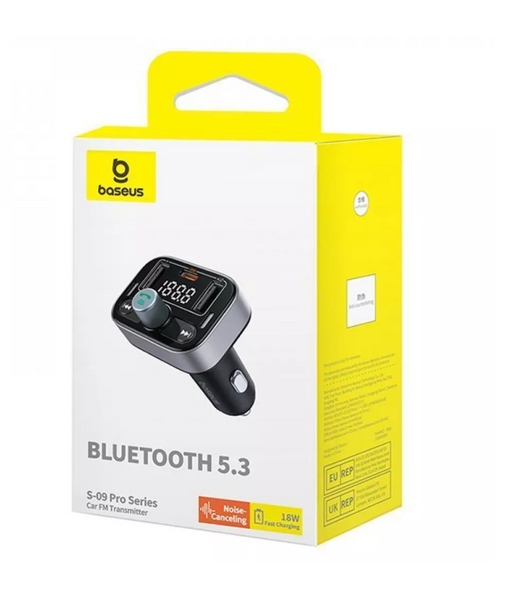 FM-модулятор Baseus Launcher S-09 Pro 35W 2USB + Type-C Black 54032 фото