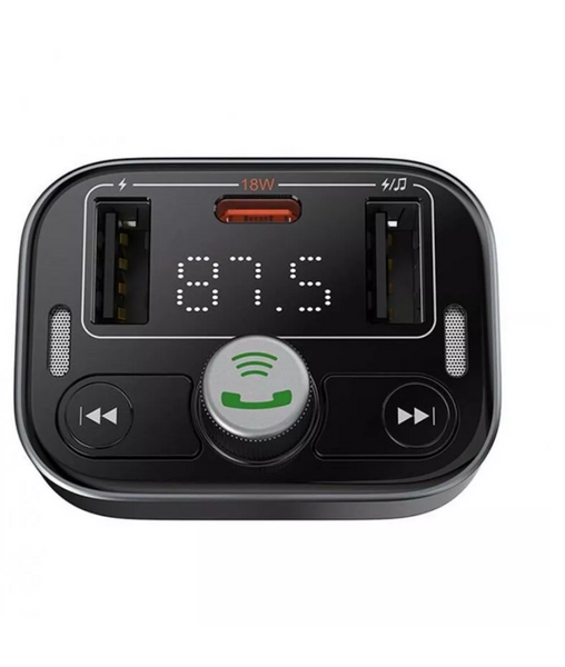 FM-модулятор Baseus Launcher S-09 Pro 35W 2USB + Type-C Black 54032 фото