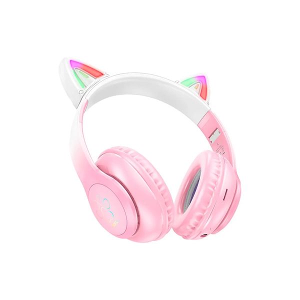 Навушники накладні Bluetooth Hoco W42 Cat Pink 41611 фото