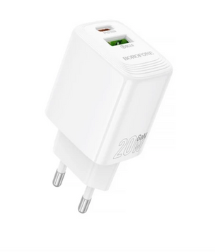 Адаптер мережевий Borofone BN27 20W-С+18W-A White 480951 фото