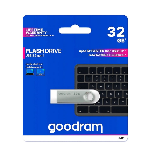 Флеш пам&rsquo;ять GOODRAM 32GB USB3.2 UNO3 Micro Silver 49941 фото