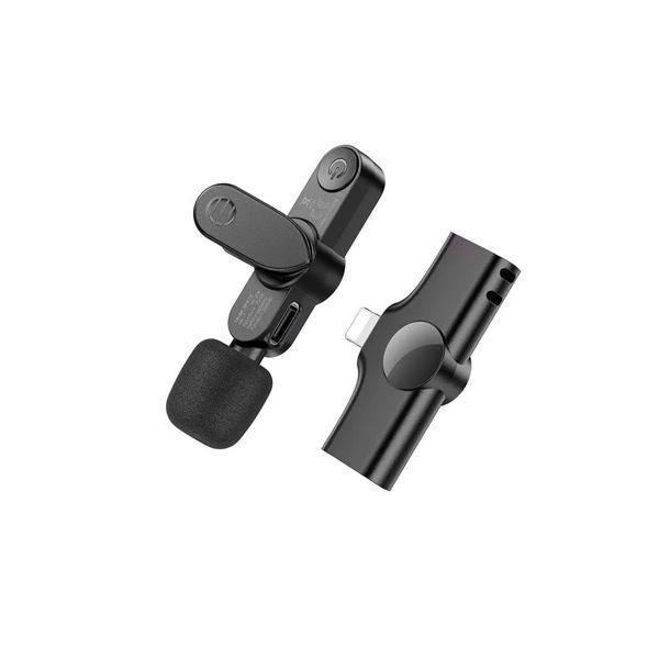 Мікрофон BOROFONE BFK12 Trophy lavalier wireless digital microphone Lightning Black 44310 фото