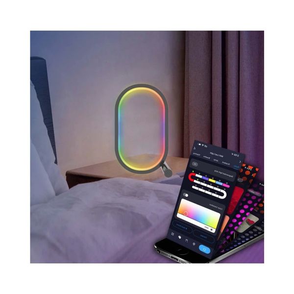 Овальна лампа Led лампа RGB Smark desk oval lampa Bluetooth With USB 43878 фото