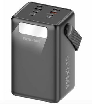 Додатковий акумулятор Amaya APB-80 flashlight with cable 80000mAh 22.5W Black 53428 фото