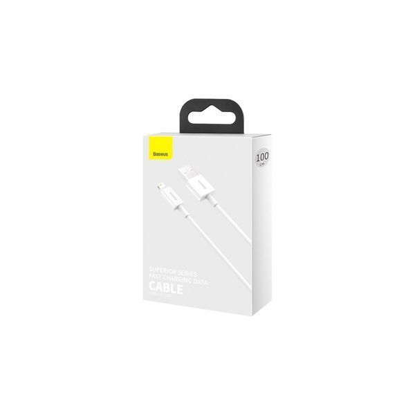 Кабель Baseus Superior Series Fast Charging Data Cable USB to iP 2.4A 2m White CALYS-C02 43953 фото