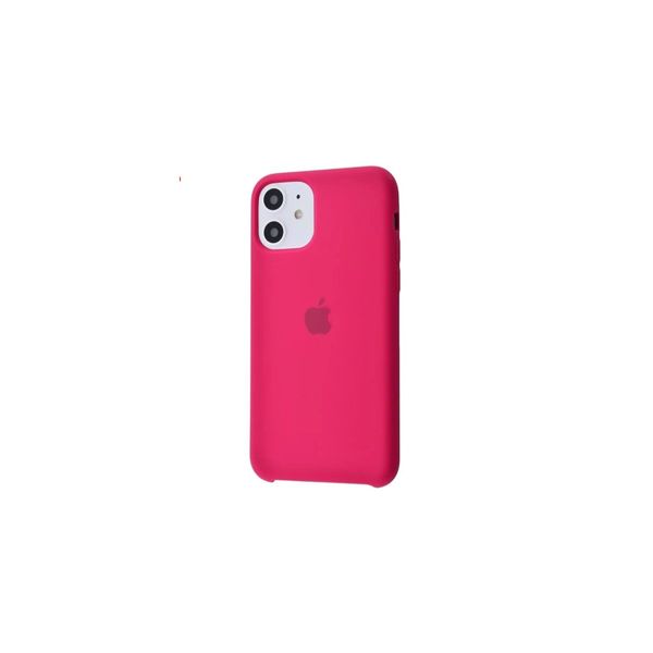 Накладка Silicone Case Full для iPhone 11 Rose Red 30754 фото