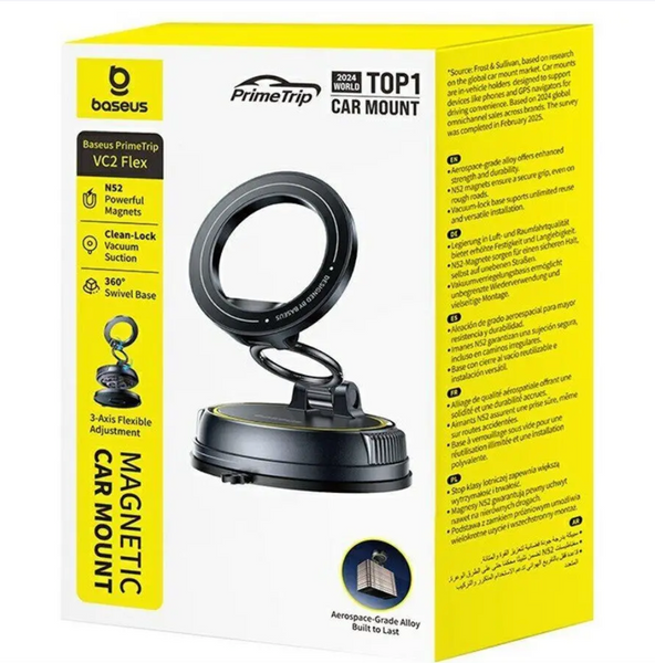 Автомобільний тримач Baseus VC2 Flex MagSafe Magnetic Black 55152 фото