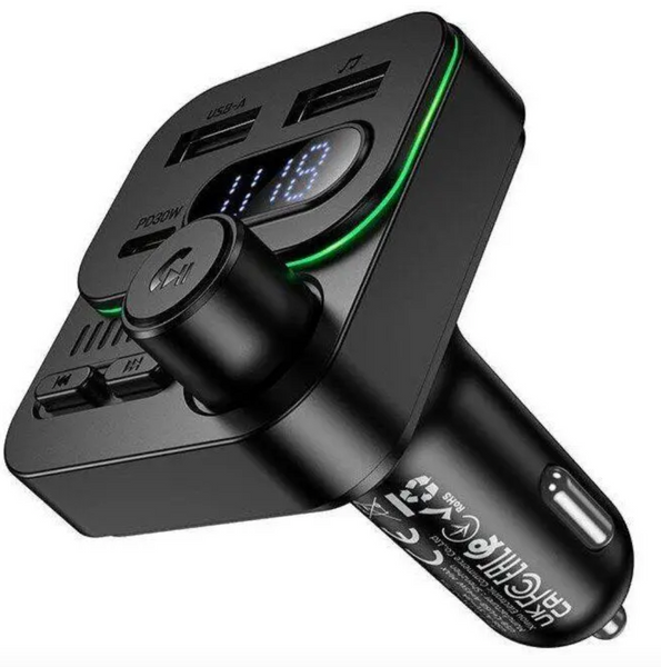 FM-модулятор Borofone BC61 45W QC3.0 2USB + Type-C Black 53576 фото