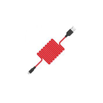 Кабель Type-C HOCO X21 Quick Charge Black-Red 21862 фото