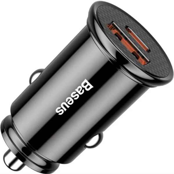Автомобільний адаптер Baseus PD3.0 QC 4.0 + 30W USB + Type-C Black 34829 фото Автомобільний адаптер Baseus PD3.0 QC 4.0 + 30W USB + Type-C Black 34829 фото