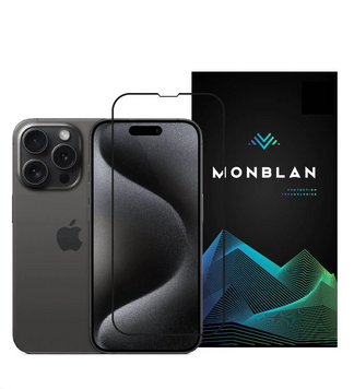 Захисне скло Monblan for iPhone 15 Pro Black 46418 фото