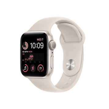 Apple Watch SE 2 GPS 40mm Starlight Aluminum Case with Starlight Sport Band (SM) (MR9U3) 45409 фото