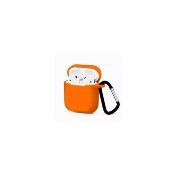 Чохол Simple Soft Silicon Case AirPods (+Карабін) Orange 37031 фото