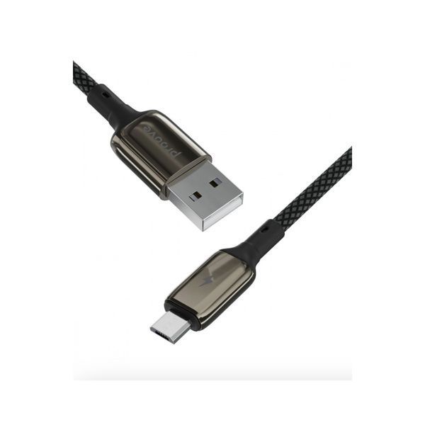 Кабель MicroUSB Proove Dense Metal 2.4A (1m) Black 44682 фото