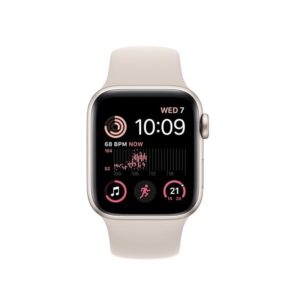 Apple Watch SE 2 GPS 40mm Starlight Aluminum Case with Starlight Sport Band (SM) (MR9U3) 45409 фото