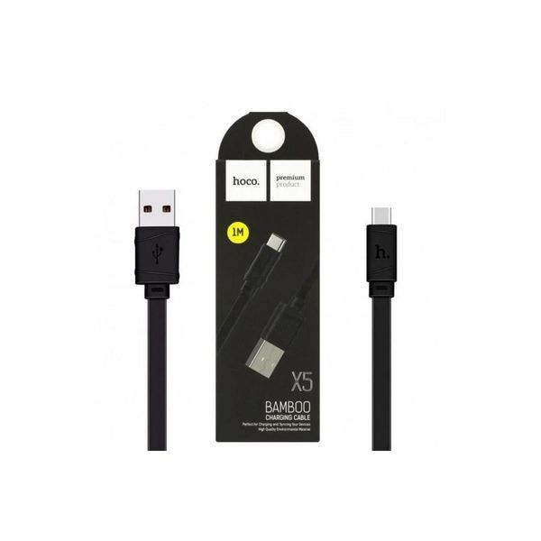 Кабель Type-C HOCO X-5 Bamboo Black 22438 фото