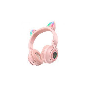 Навушники накладні Bluetooth Borofone BO18 Cat Pink 37407 фото