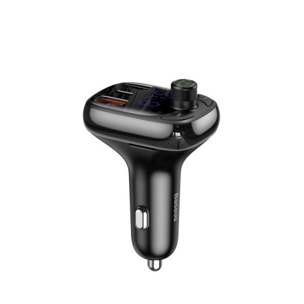 FM Модулятор Baseus T Shaped S-13 Car Bluetooth MP3 Player (PPS Fast Charger) Black 43689 фото