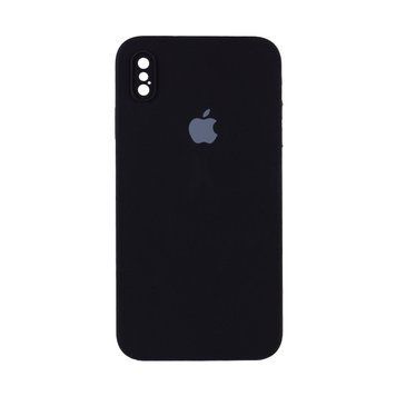 Накладка Silicone Case Full Camera Square side для iPhone XS Max Black (квадратні) 44630 фото