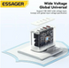 Адаптер мережевий Essager 100W GaN4 Travel Charger 2 Type-C + 2 Type-A White 52751 фото 2
