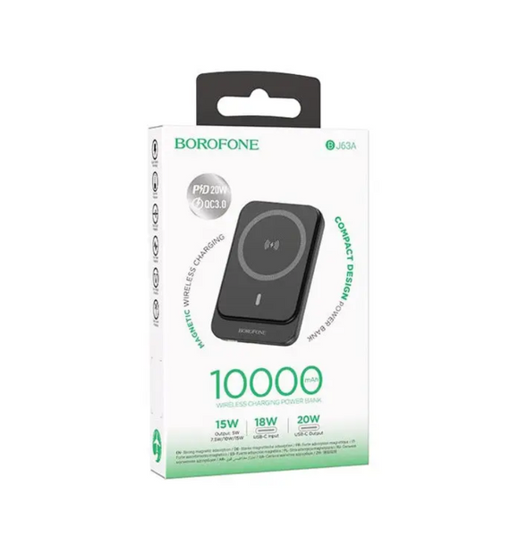 Додатковий акумулятор Borofone BJ63A MagSafe 10000mAh 20W Black 50784 фото