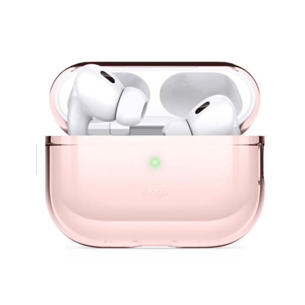 Чохол Elago Clear Case with Nylon Lanyard Lovely Pink for Airpods Pro 2nd Gen (EAPP2CL-BA+ROSTR-LPK) 44495 фото