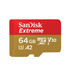 Карта памяті MicroSDXC 64GB C10 UHS-I SanDisk Extreme V30 U3 R170/W80MB/s + SD 49173 фото 1