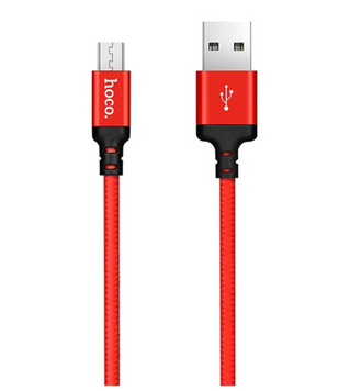 Кабель Micro USB HOCO X-14 Speed Charging (2м) Red-Black 25308 фото