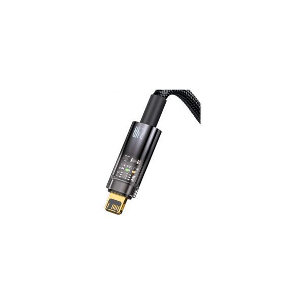 Кабель Lighting Baseus Explorer Series Auto Power-Off USB to IP 2.4A 1m Black 41580 фото