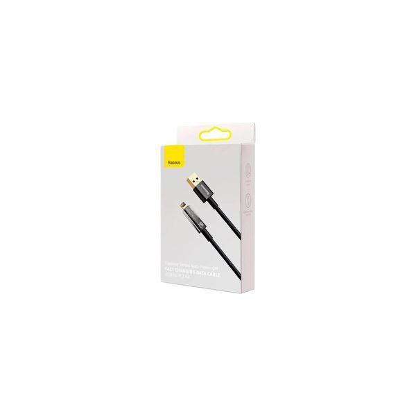 Кабель Lighting Baseus Explorer Series Auto Power-Off USB to IP 2.4A 1m Black 41580 фото