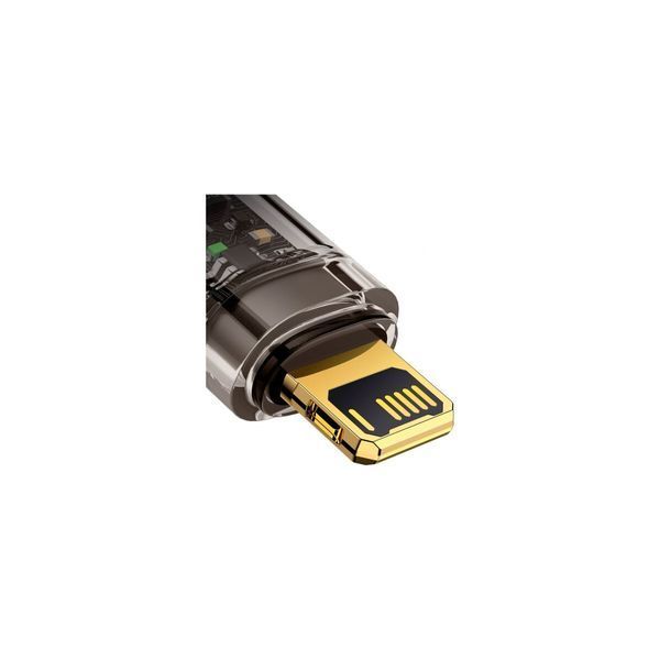 Кабель Lighting Baseus Explorer Series Auto Power-Off USB to IP 2.4A 1m Black 41580 фото