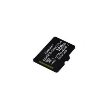Карта памяті MicroSDXC 128GB UHS-I Class 10 Kingston Canvas Select Plus R100MB 30120 фото
