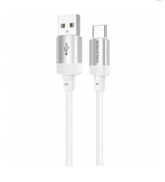 Кабель Type-C BOROFONE BX108 Sillicone 3A/1m White 47960 фото